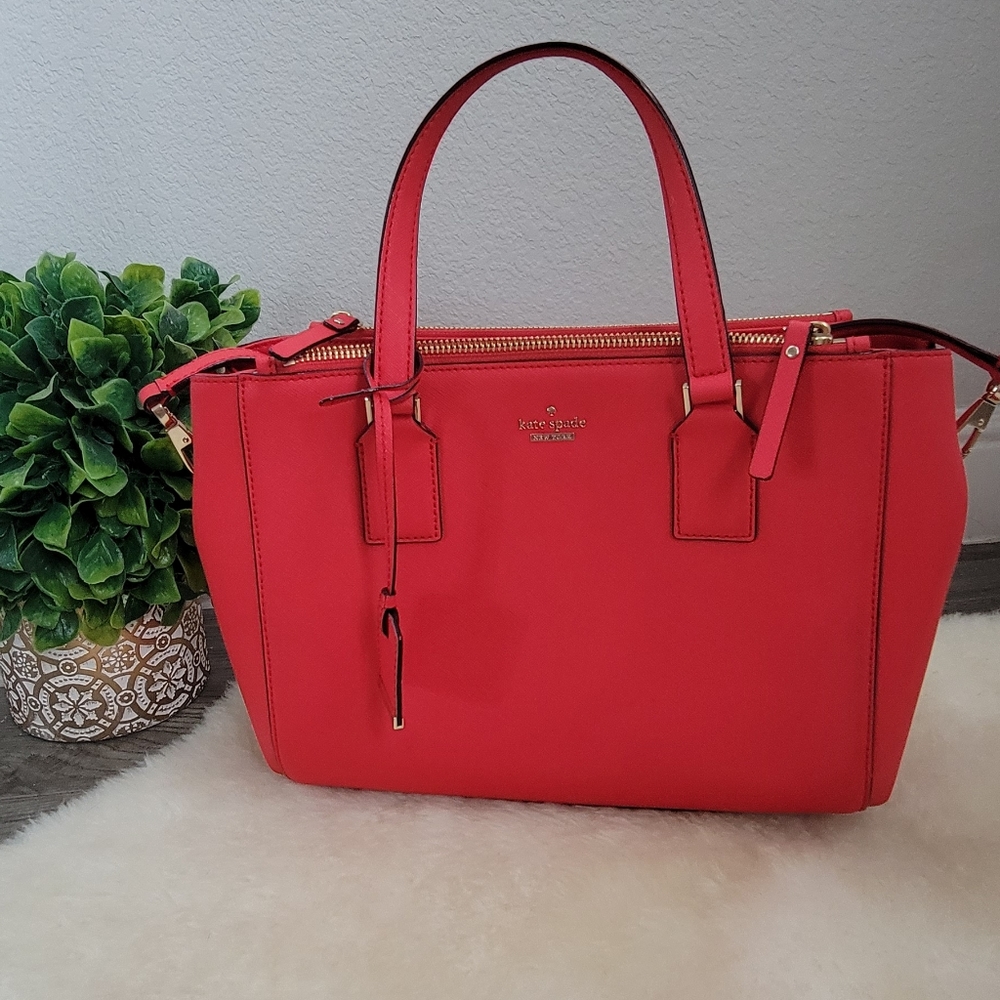 Firey red Leather Kate Spade Purse
